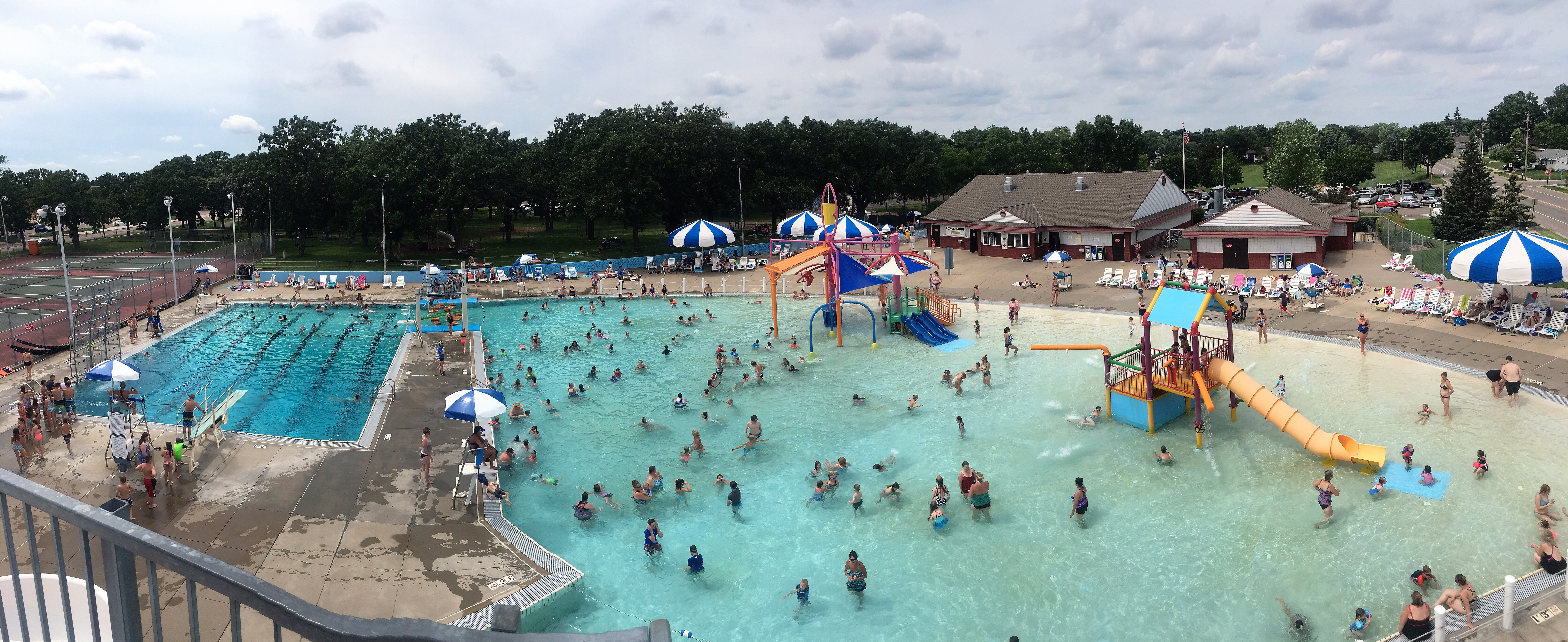 Aerial View of the Anoka Aquatic Center